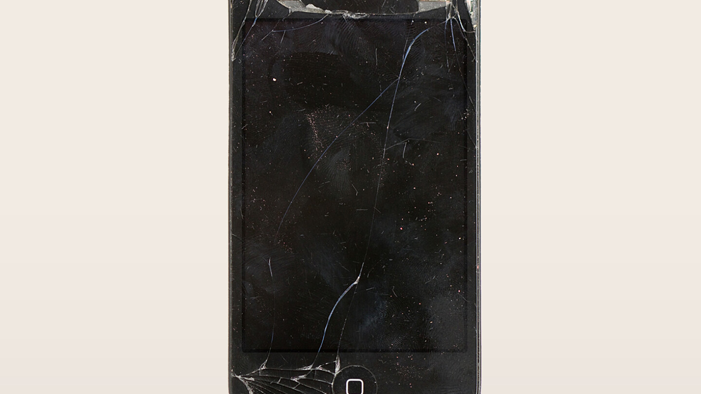 iPhones with broken screens